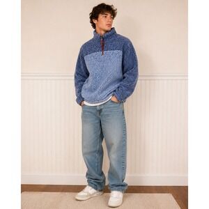 True Grit Frosty Tipped 1/4 Zip Pullover Sherpa Fleece Jacket